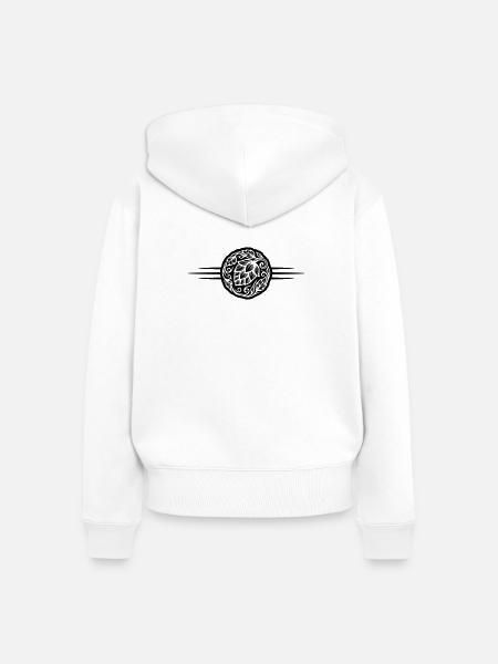 Hopfen Symbol - Frauen Premium Bio Zip Hoodie - Weiß