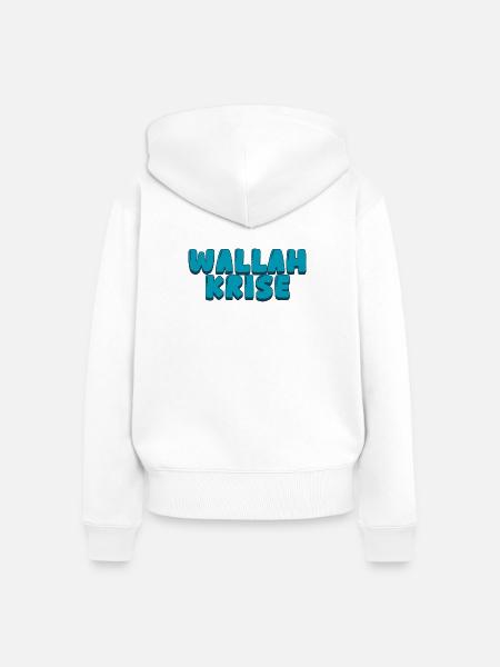 wallah krise - Frauen Premium Bio Zip Hoodie - Weiß