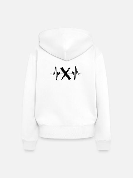 Architektur Herzlinie - Frauen Premium Bio Zip Hoodie - Weiß