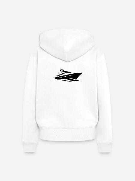 Yacht - Frauen Premium Bio Zip Hoodie - Weiß