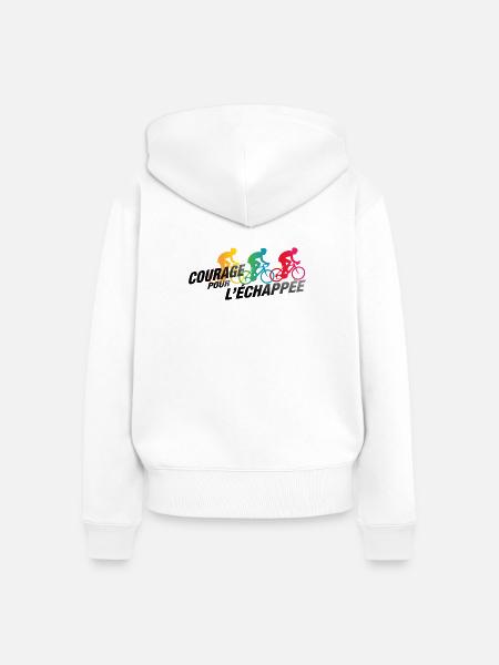 Mut für die Abspaltung - Frauen Premium Bio Zip Hoodie - Weiß