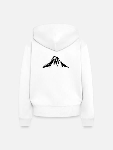 Berg - Frauen Premium Bio Zip Hoodie - Weiß