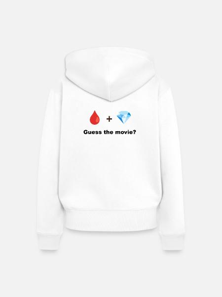 Red Drop und Diamond - Frauen Premium Bio Zip Hoodie - Weiß