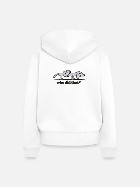 silly dog - Frauen Premium Bio Zip Hoodie - Weiß