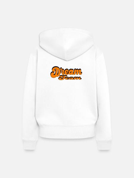 Dream Team Retro Style Design - Frauen Premium Bio Zip Hoodie - Weiß