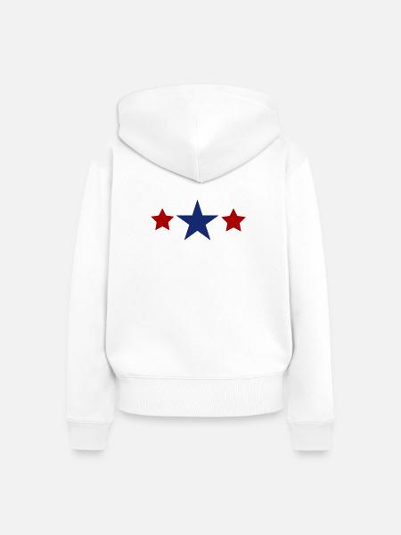 Triple Star Classic - Frauen Premium Bio Zip Hoodie - Weiß
