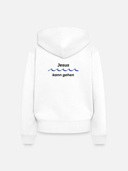 Jesus kann gehen - Frauen Premium Bio Zip Hoodie - Weiß