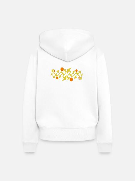 Abstraktes Muster von Cean - Frauen Premium Bio Zip Hoodie - Weiß
