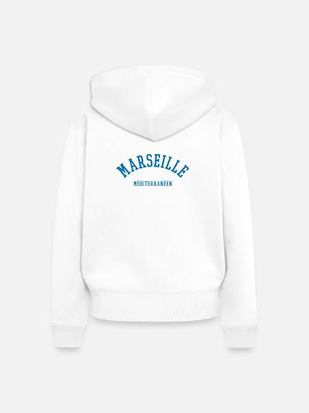Marseille Mediterranean France - Frauen Premium Bio Zip Hoodie - Weiß