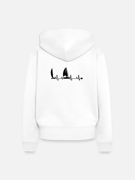 Sail - Frauen Premium Bio Zip Hoodie - Weiß