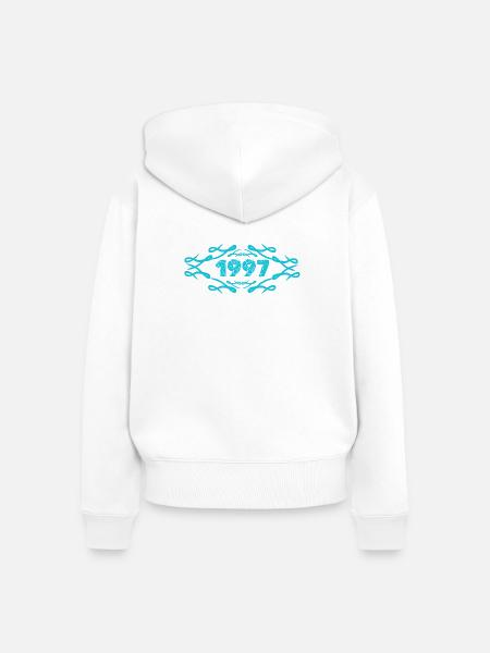 1997 - Frauen Premium Bio Zip Hoodie - Weiß