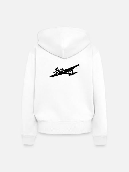 DC-3 - Frauen Premium Bio Zip Hoodie - Weiß