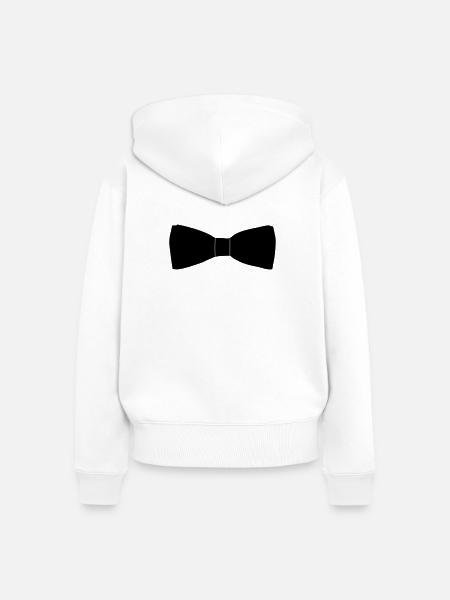 Fliege - Frauen Premium Bio Zip Hoodie - Weiß