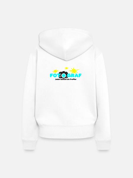 Fotograf Fotografin Fotokamera - Frauen Premium Bio Zip Hoodie - Weiß
