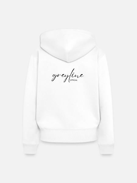 Greyline Official - Frauen Premium Bio Zip Hoodie - Weiß