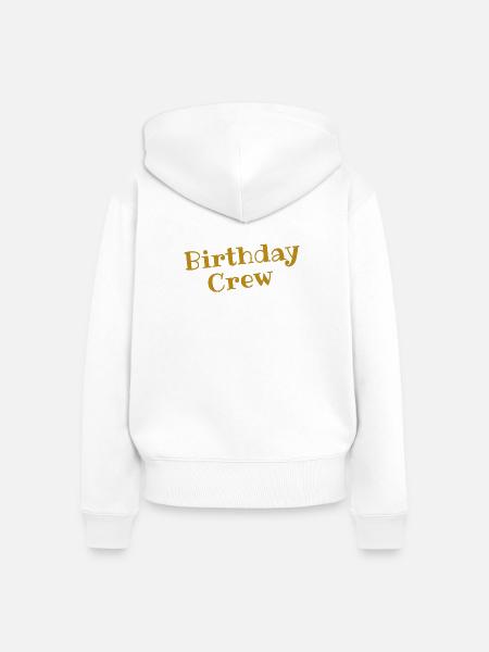 Birthday Crew - Frauen Premium Bio Zip Hoodie - Weiß