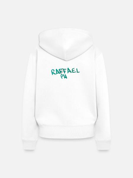 Geschenkidee für Raphael - Frauen Premium Bio Zip Hoodie - Weiß