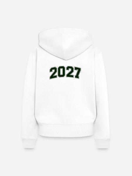 2027 - Frauen Premium Bio Zip Hoodie - Weiß
