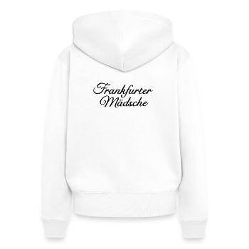 Frankfurter Mädsche Klassisch Mädel aus Frankfurt - Frauen Premium Bio Zip Hoodie - Weiß - Hinten - AI Model Female 172 light (172cm)