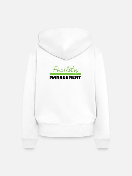 Tshirt Facility Management green schwarz - Frauen Premium Bio Zip Hoodie - Weiß