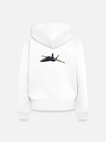 F-18 - Frauen Premium Bio Zip Hoodie - Weiß
