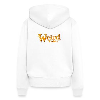 Seltsame Geschichten - Frauen Premium Bio Zip Hoodie - Weiß - Hinten - AI Model Female 172 light (172cm)