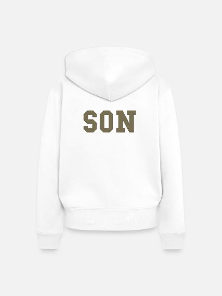 SON – College Style Statement - Frauen Premium Bio Zip Hoodie - Weiß