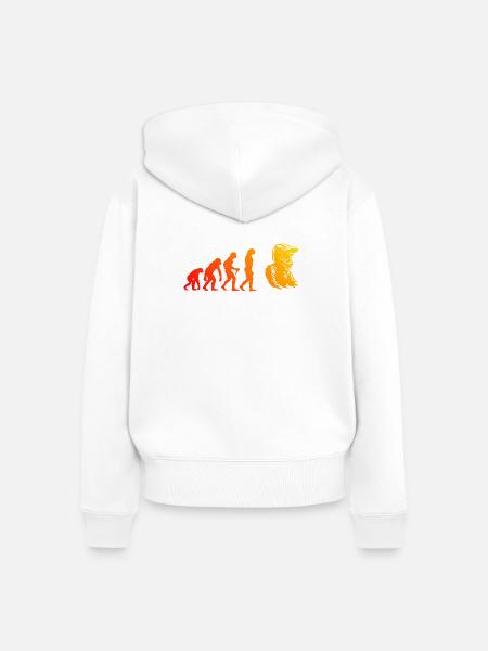 Coole Motocross Inspiration - Frauen Premium Bio Zip Hoodie - Weiß