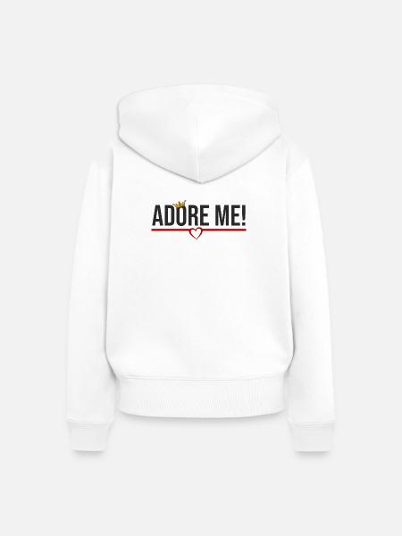 Valentine’s Sparrow Edition - Frauen Premium Bio Zip Hoodie - Weiß