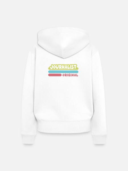 Spruch Journalist - Frauen Premium Bio Zip Hoodie - Weiß
