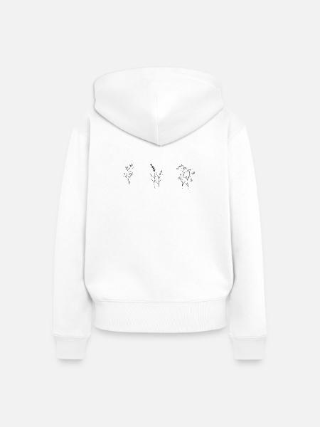 Floral Wildflowers - Frauen Premium Bio Zip Hoodie - Weiß
