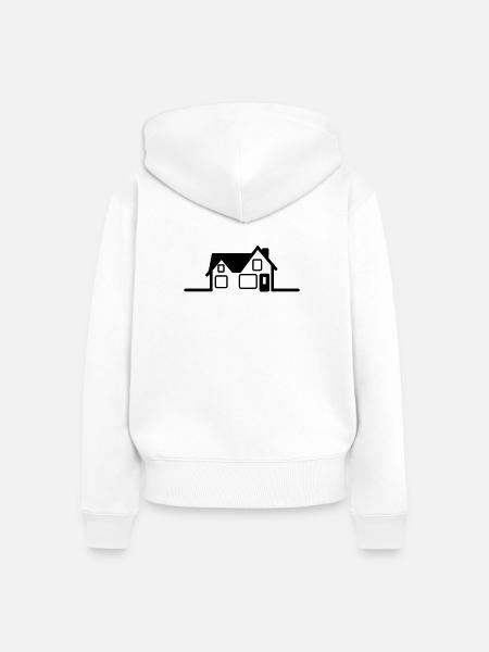 Logo des Hauses - Frauen Premium Bio Zip Hoodie - Weiß