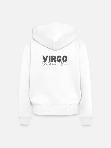 Virgo Critical B... - Frauen Premium Bio Zip Hoodie - Weiß