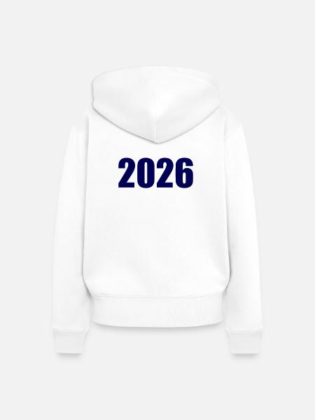 2026 - Frauen Premium Bio Zip Hoodie - Weiß