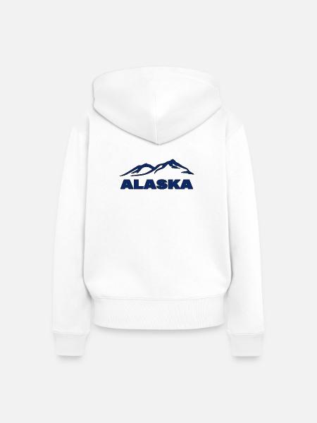 ALASKA - Frauen Premium Bio Zip Hoodie - Weiß