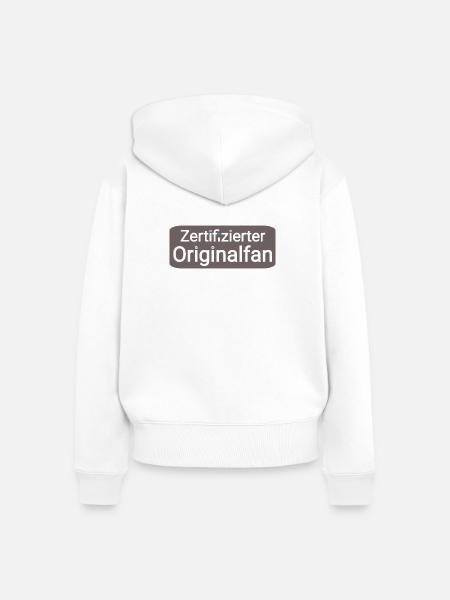 Lustiges Emblem für Fans  - Frauen Premium Bio Zip Hoodie - Weiß