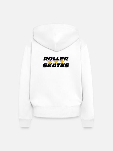 Roller Skates - Frauen Premium Bio Zip Hoodie - Weiß