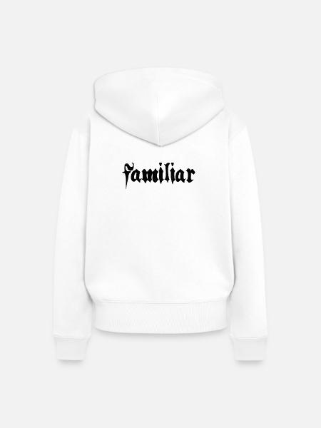 familiar Vertrauter - Frauen Premium Bio Zip Hoodie - Weiß