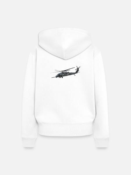 Helikopter - Frauen Premium Bio Zip Hoodie - Weiß