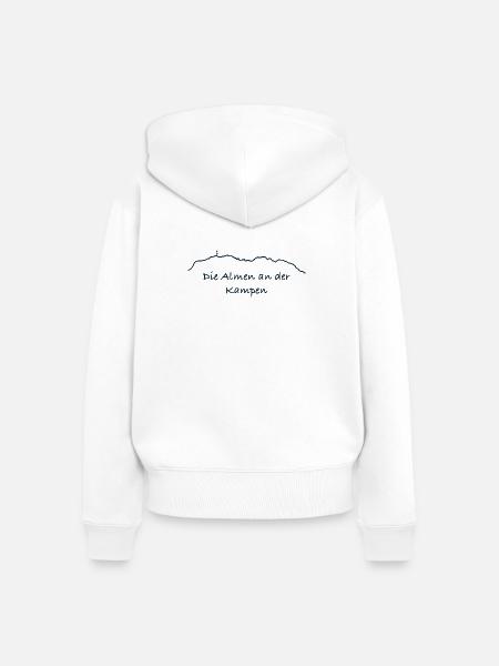 Alpenlinie über Kampen - Frauen Premium Bio Zip Hoodie - Weiß