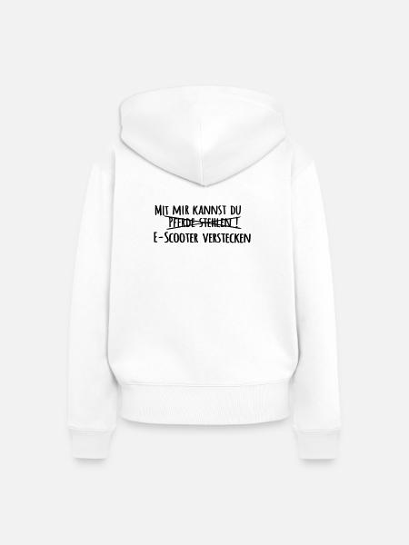 Pferde stehlen - Frauen Premium Bio Zip Hoodie - Weiß