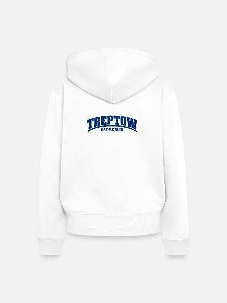Treptow - Ost-Berlin - Bezirk - Deutschland - Frauen Premium Bio Zip Hoodie - Weiß