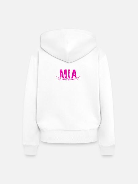 MIA verziert - Frauen Premium Bio Zip Hoodie - Weiß