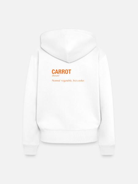 CARROT - Frauen Premium Bio Zip Hoodie - Weiß