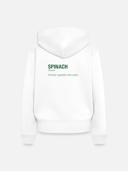 SPINACH - Frauen Premium Bio Zip Hoodie - Weiß