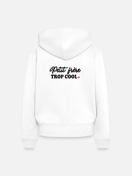 Brothers & Sisters "Zu cool" - Frauen Premium Bio Zip Hoodie - Weiß