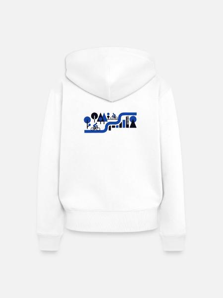 Schöne Fahrradtour Landschaft - Frauen Premium Bio Zip Hoodie - Weiß