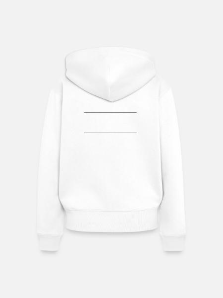 Striche Linie - Frauen Premium Bio Zip Hoodie - Weiß