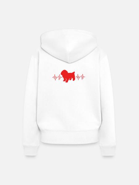 Shih Tzu - Frauen Premium Bio Zip Hoodie - Weiß