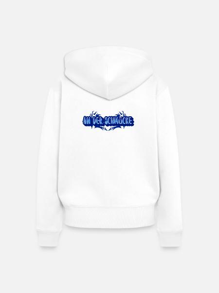 Aufdruck An der Schmücke - Frauen Premium Bio Zip Hoodie - Weiß